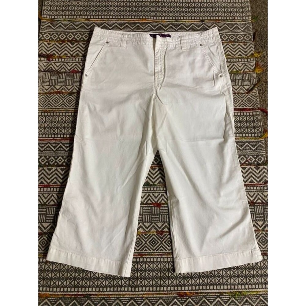 ^Gloria Vanderbilt 18 petite capri pants white 36” waist